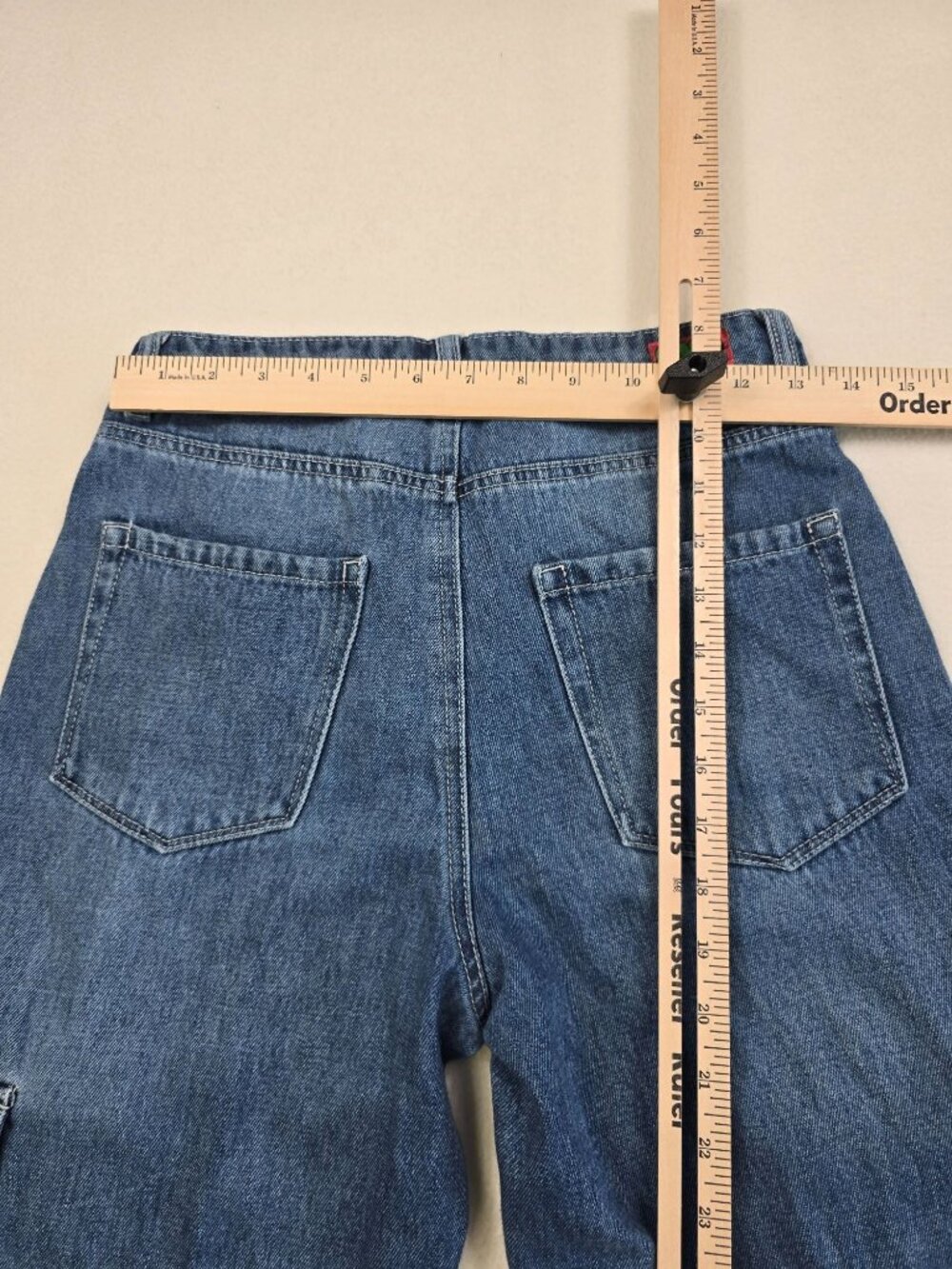 Empyre Y2K Cargo Jeans Size 2 Womens 100% Cotton Denim Skater - Picture 6 of 6